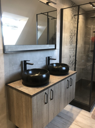 meuble salle de bain vasques bol noires